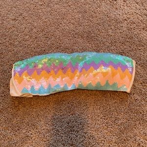 Sequin bandeau bikini top